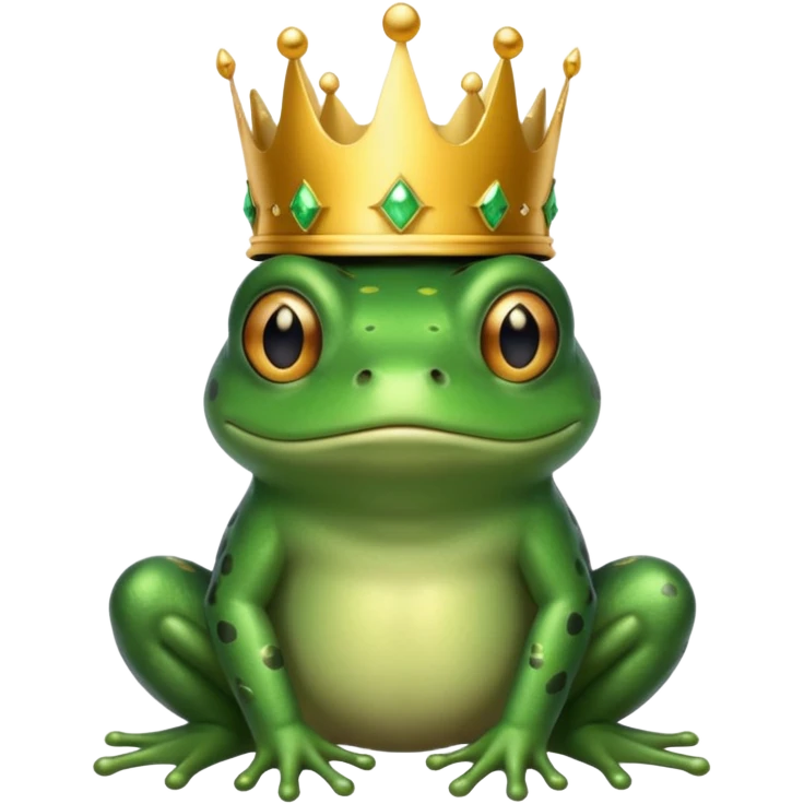 Different moods king frog emoji