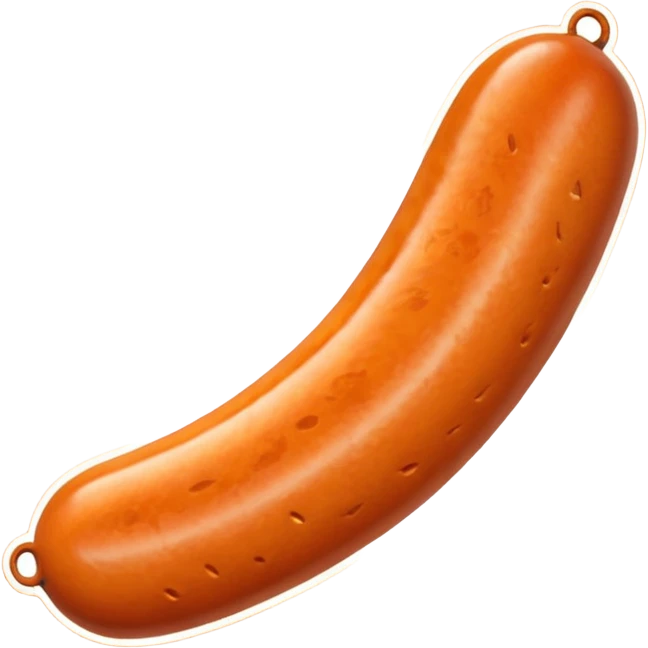 orange cylindrical pieces sausage shaped on each end with no lines emoji