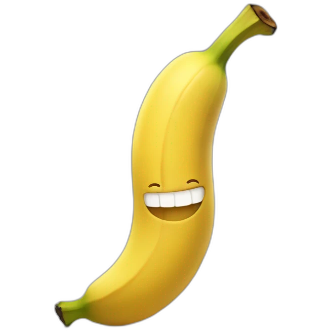 banana with arms legs and smile emoji