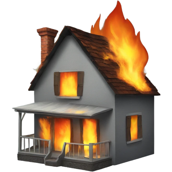 house on fire emoji