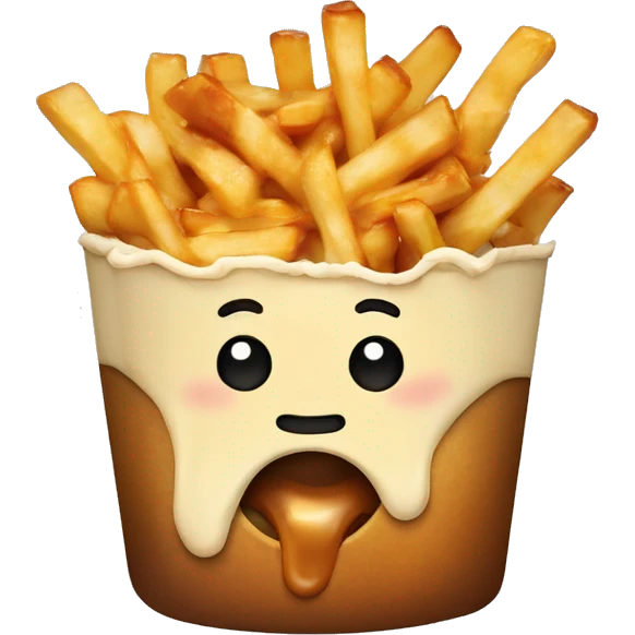 Poutine qui mange une poutine  emoji