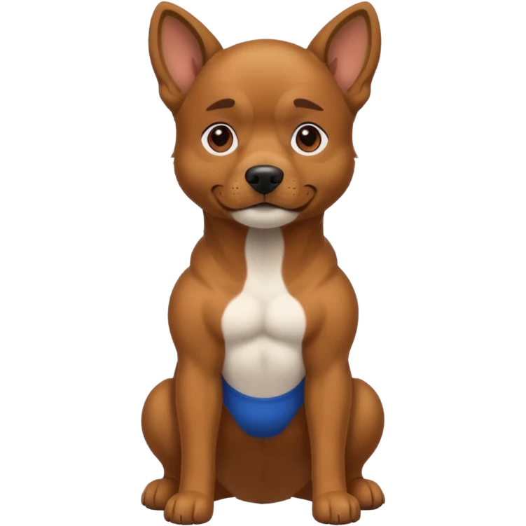 dog with muscle emoji