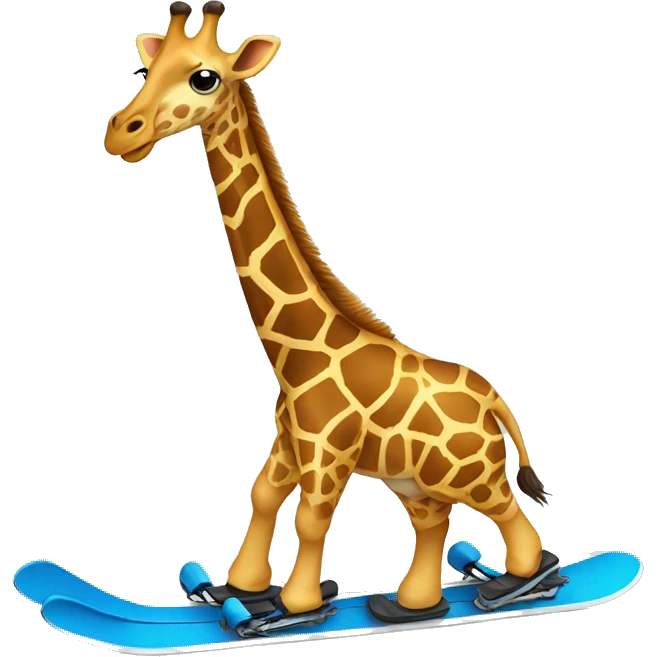 a giraffe on skis emoji
