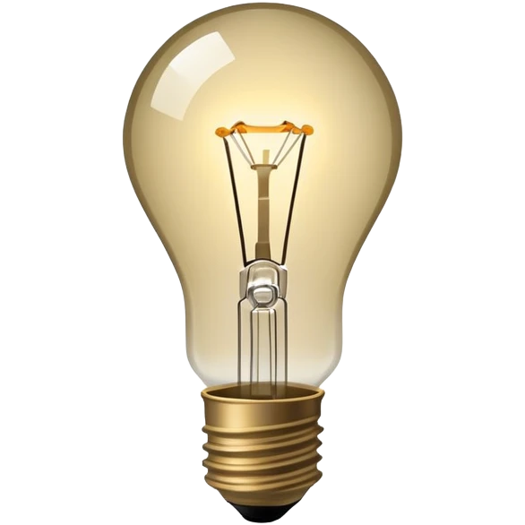 A minimalist glowing light bulb  khaki 
 emoji
