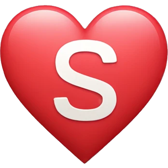 heart with the letter s  emoji