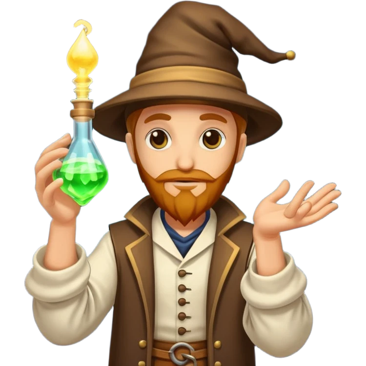 alchemist offering mysterious glowing vial emoji
