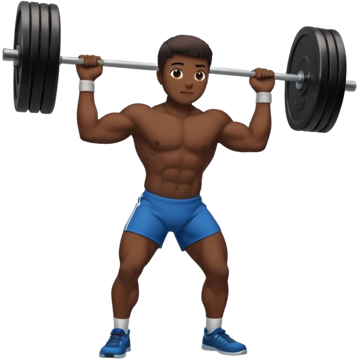 silhouette lifting a light barbell emoji