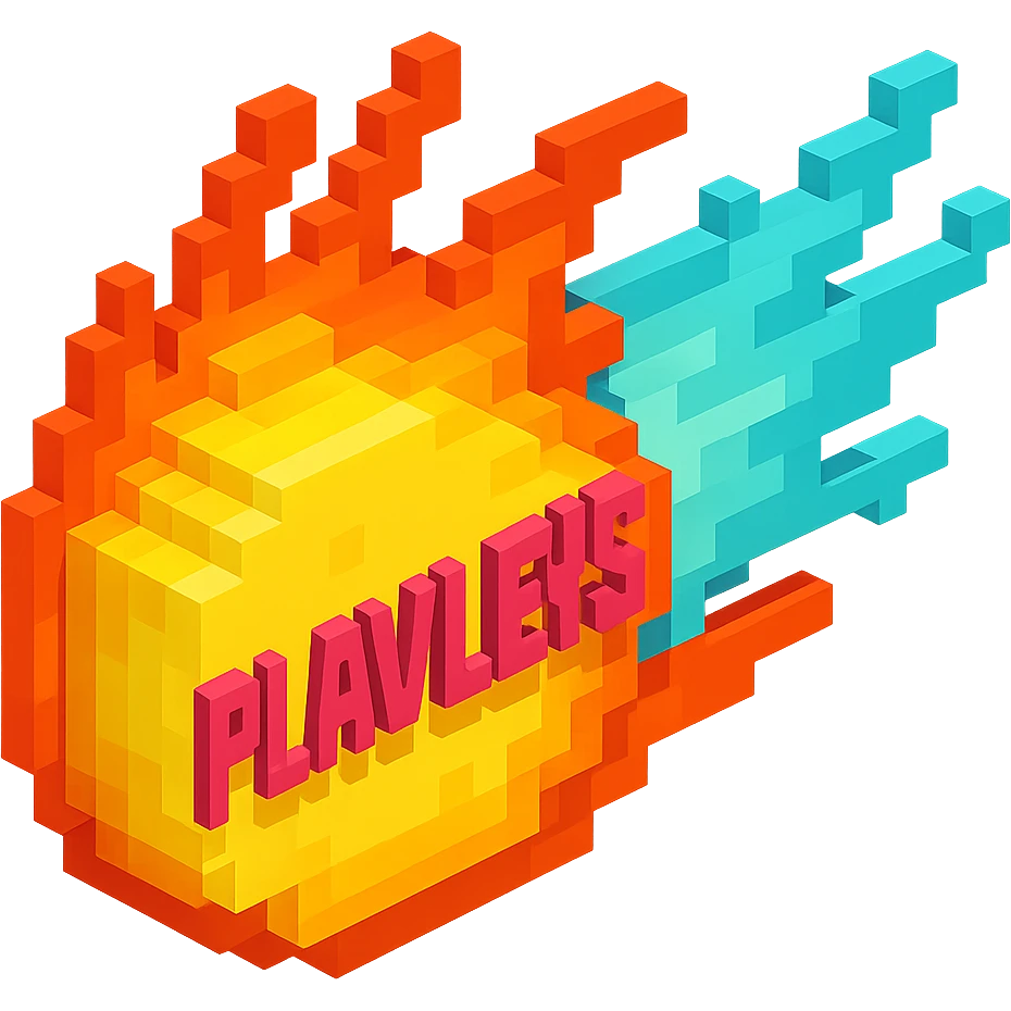 светящиеся комета с надписью "PLAVLEYS", no background emoji