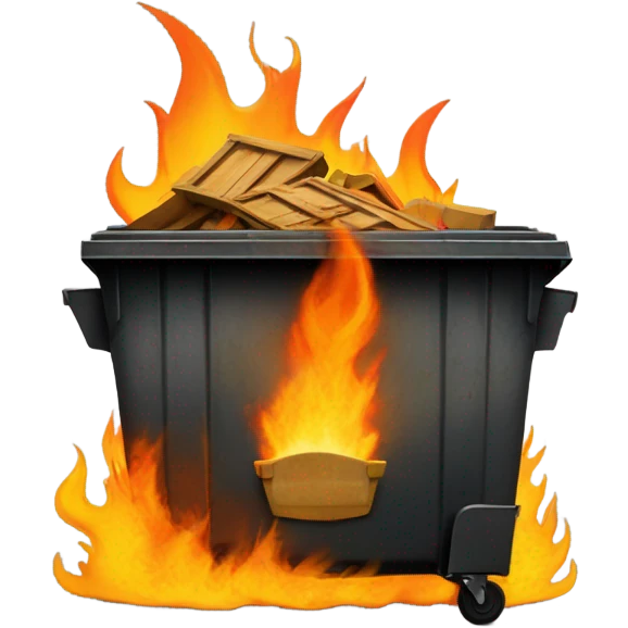 Dumpster on fire emoji