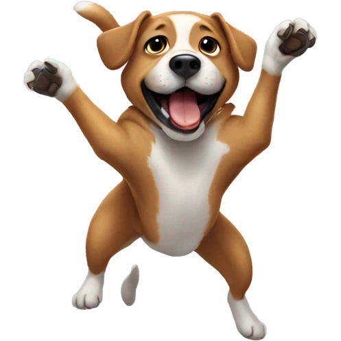 Dog back flipping  emoji