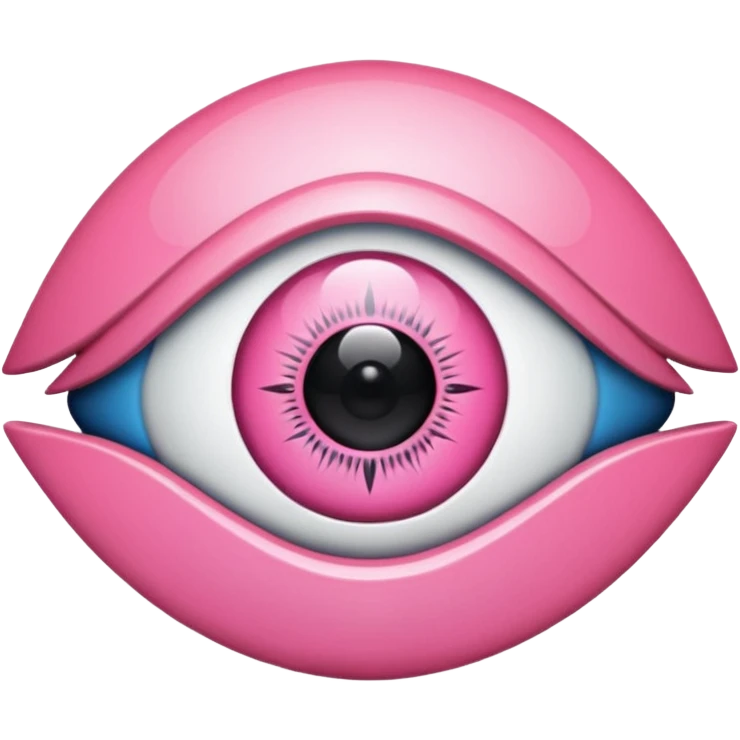 pink evil eye emoji