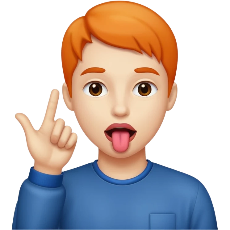 Tounge out with hand to the side emoji