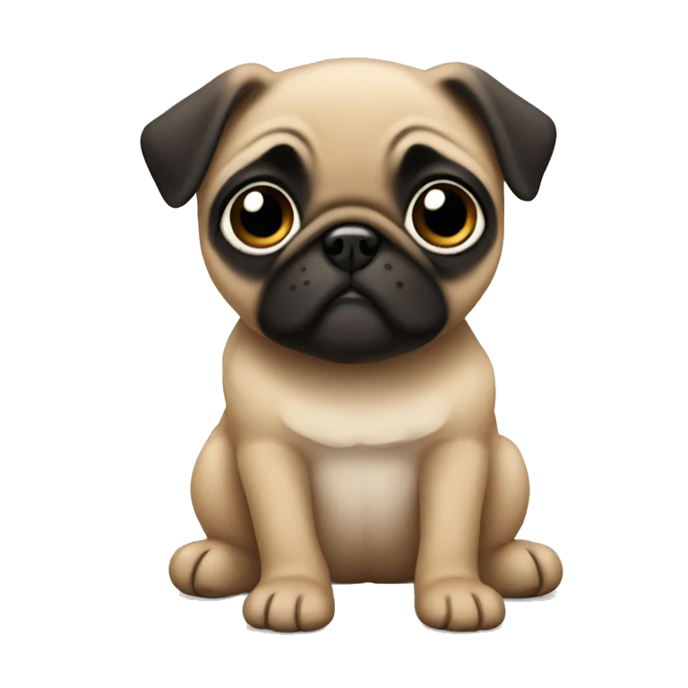 Fawn pug puppy emoji