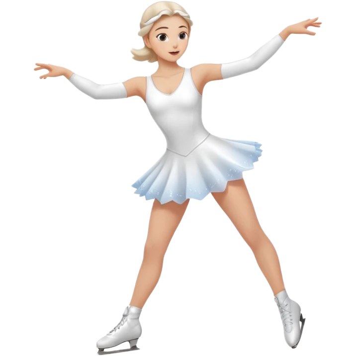 Ice skater twirling emoji