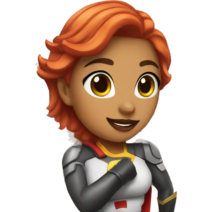 super hero girl restaurant emoji