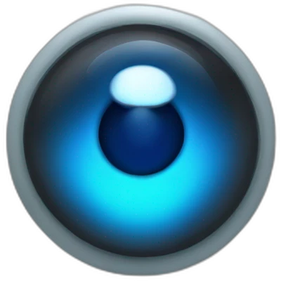 electric blue round creature with mono eye emoji