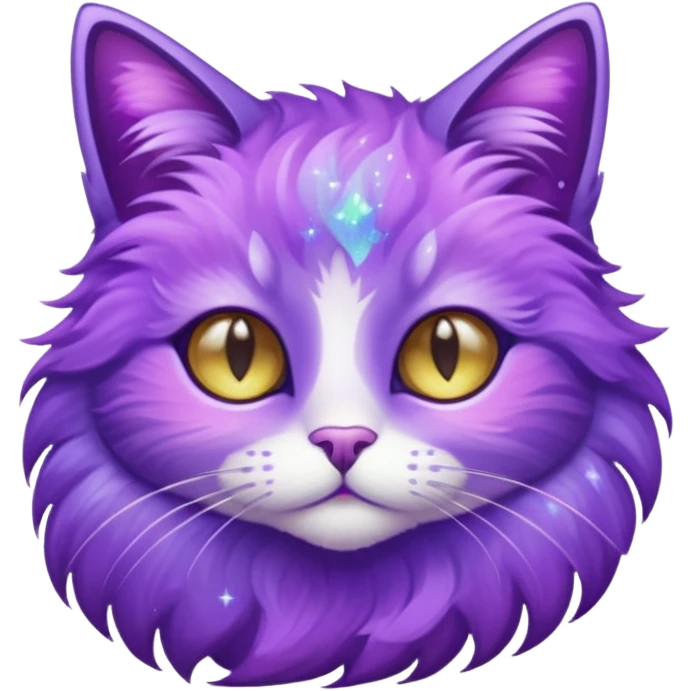 glitter purple Star cat emoji