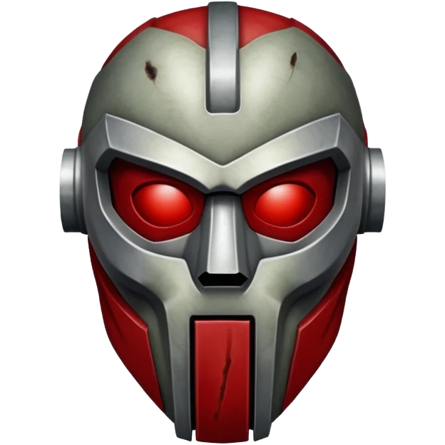 A piece of meat in a MF DOOM mask emoji