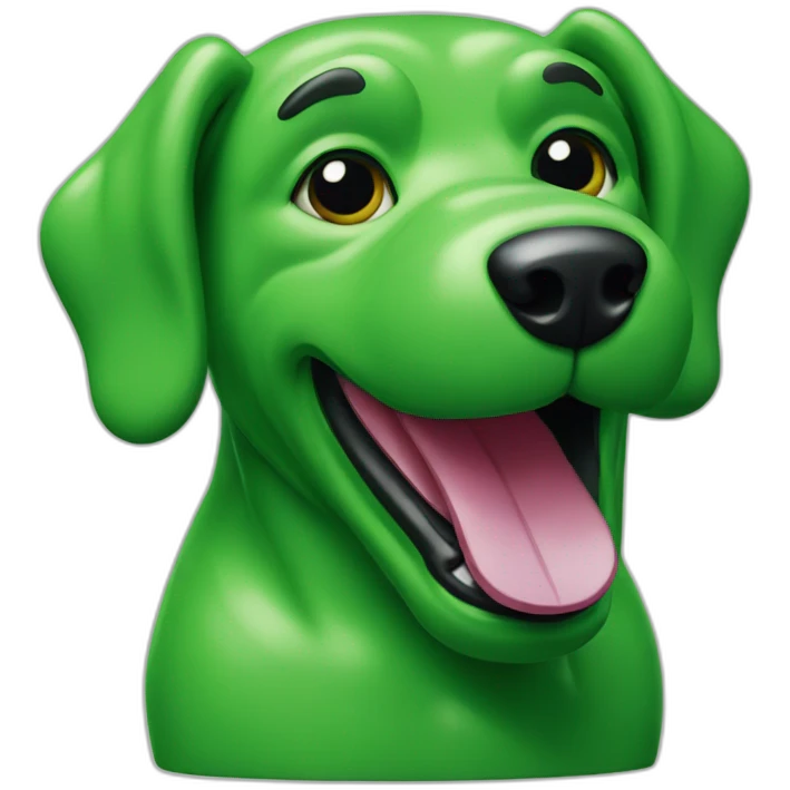 Jeff Koons green dog emoji