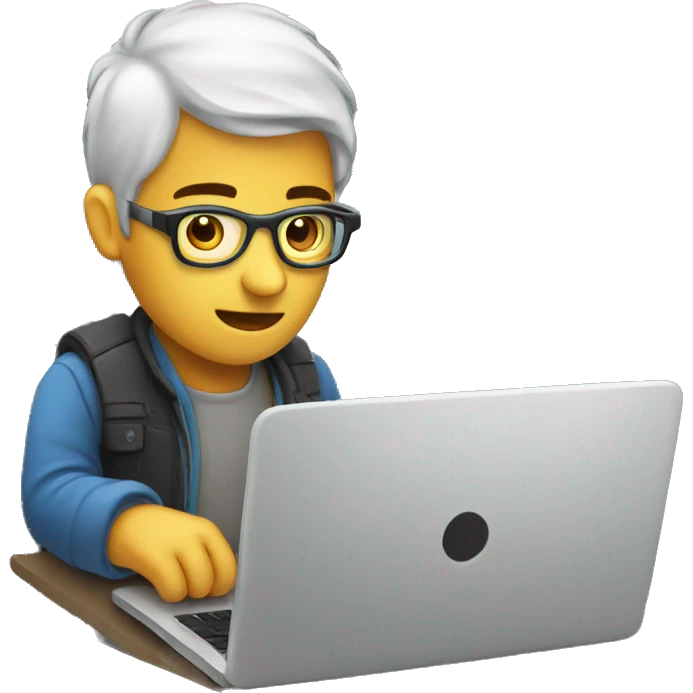 Programmer use laptop emoji