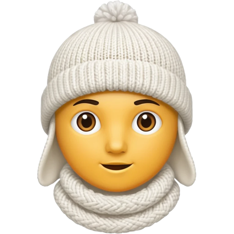 white knitted wool cap piece of clothing emoji