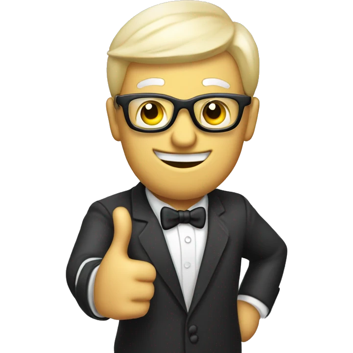 monooly man apprves by giving  thumbs up emoji