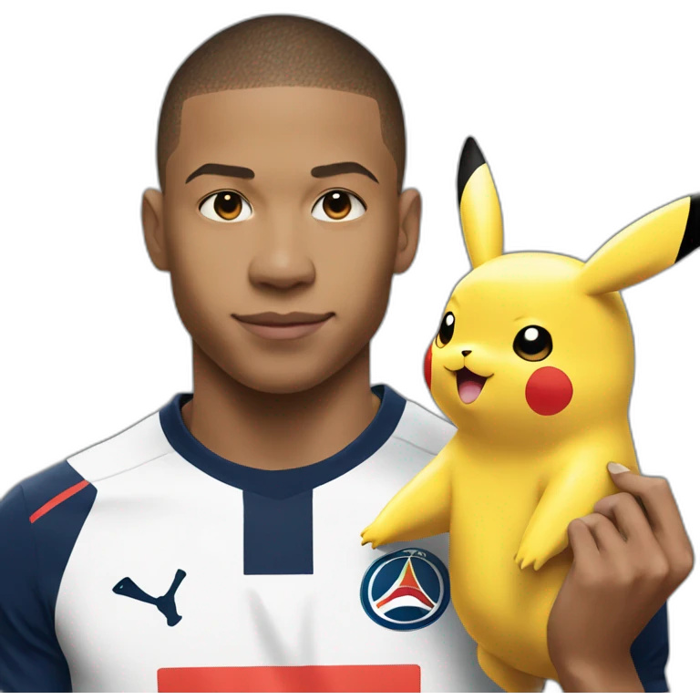 Mbappe with pikachu emoji