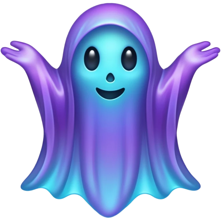 glitter purple and cian ghost glory emoji