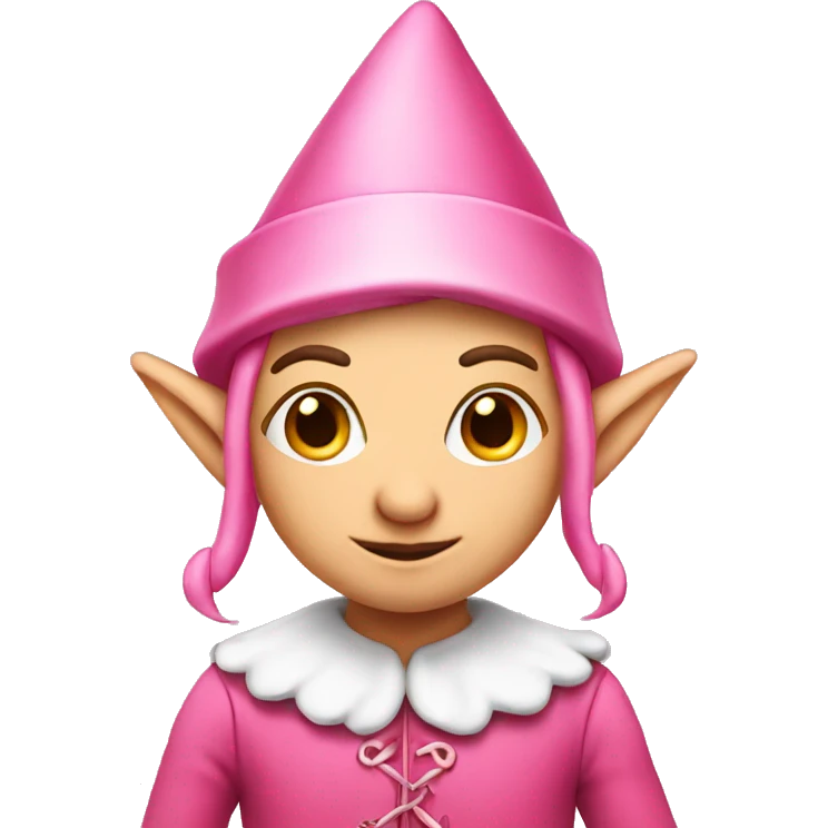 Pink elf on the self  emoji