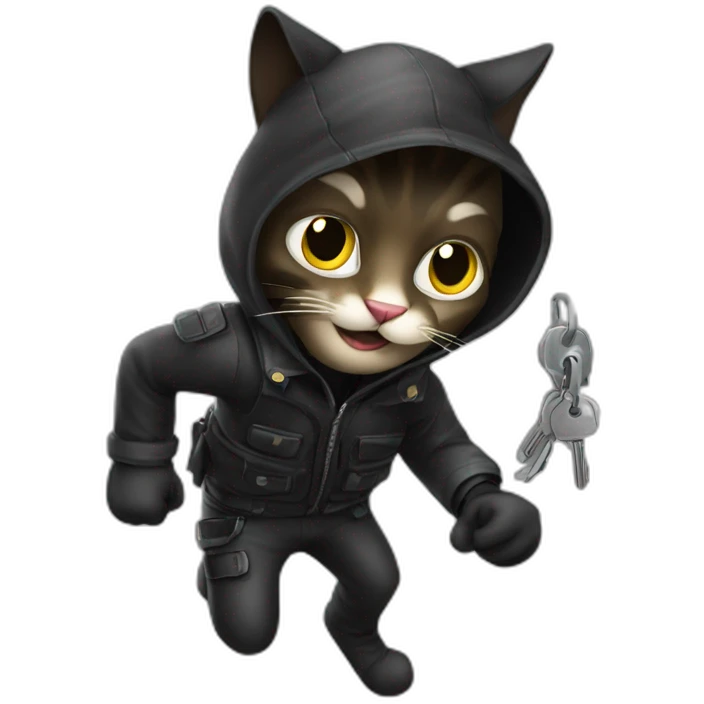Cat burglar emoji