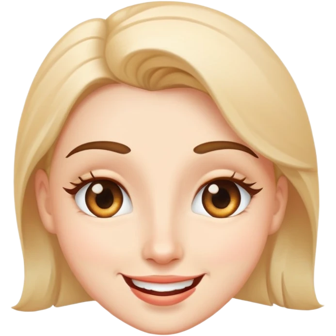 attractive face with winking eye and smile emoji