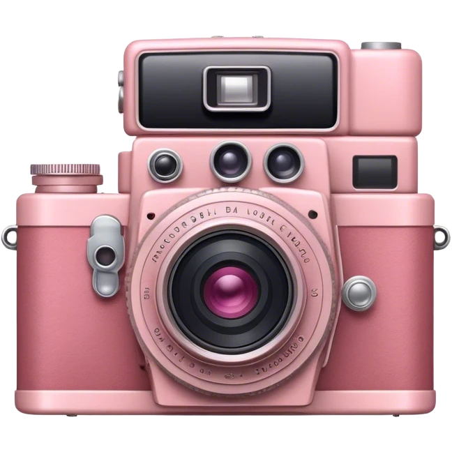 Dust rose coloured vintage camera emoji