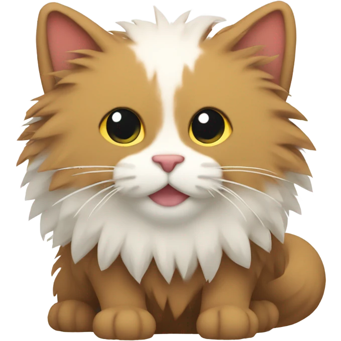 fluffy craft with a paper cat emoji