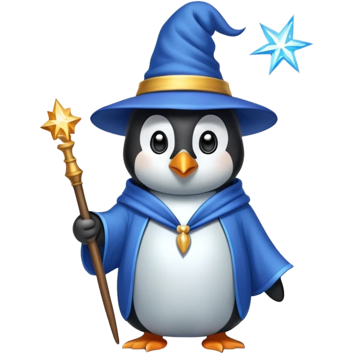 Penguin Wizard emoji