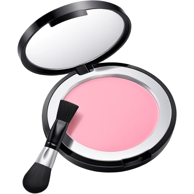 a pretty pink blush and a black brush  emoji