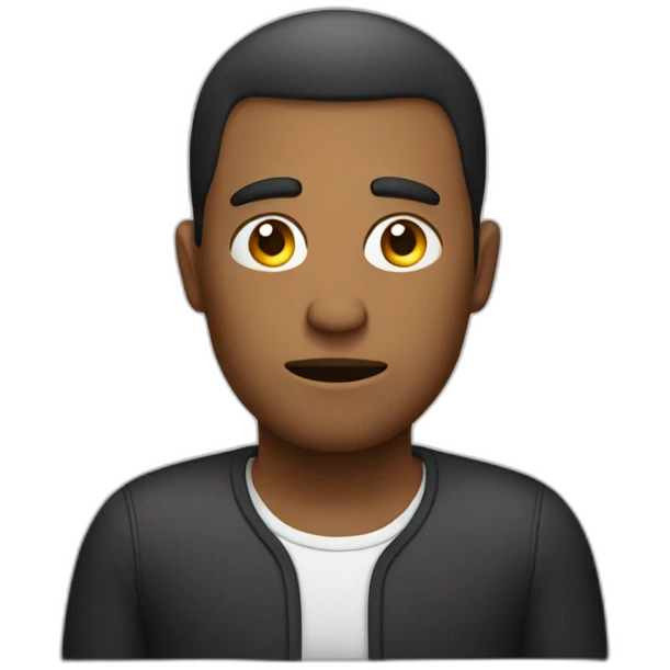 shoked man behind car wheel emoji