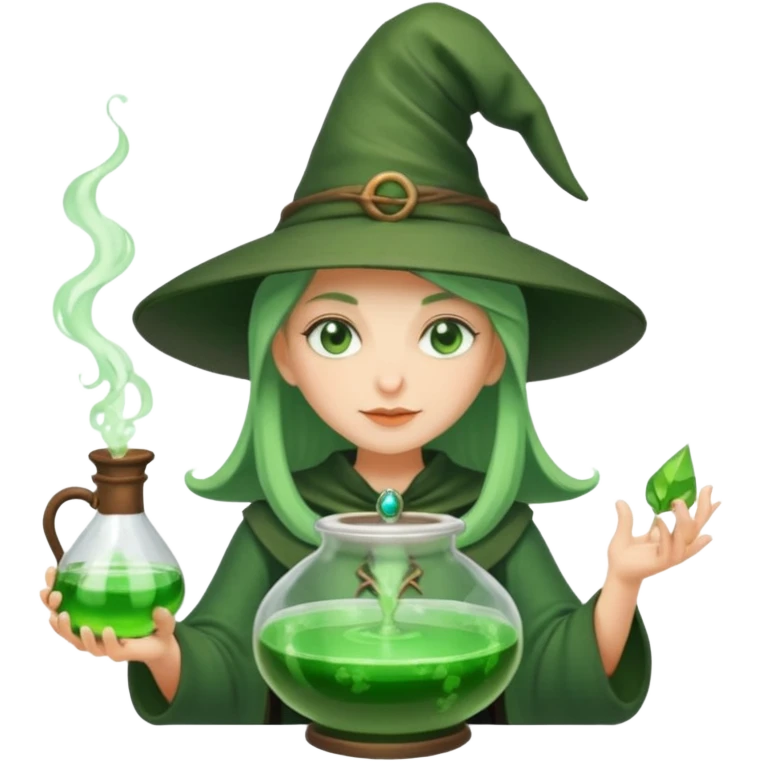 green witch cooking potion emoji