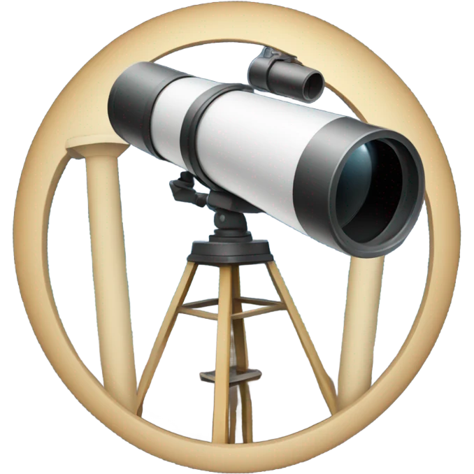 Person looking out with telescope from a watchtower emoji