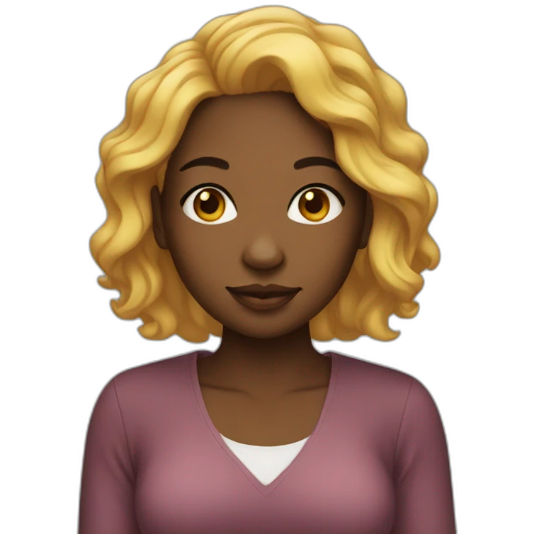 Cute black woman emoji