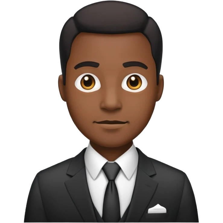 Black salesman  emoji