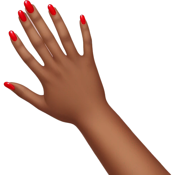 A hand with a red manicure A hand with a red manicure emoji