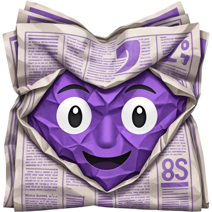 newspaper white and purple emoji