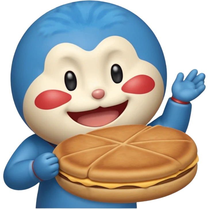 Doraemon Eating Dorayaki  emoji