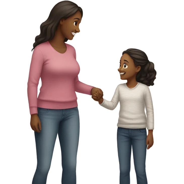 Mom and daughter  emoji