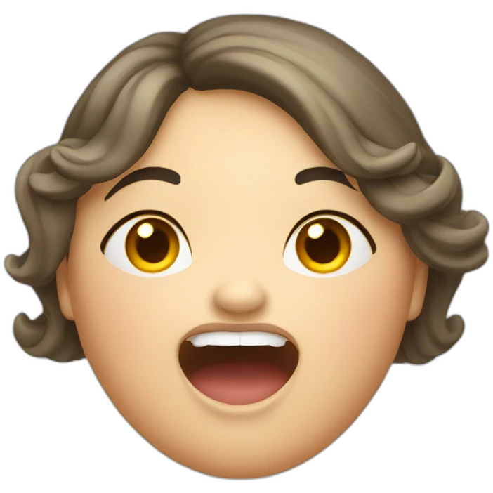 Chubby-Woman-with-mouth-open emoji