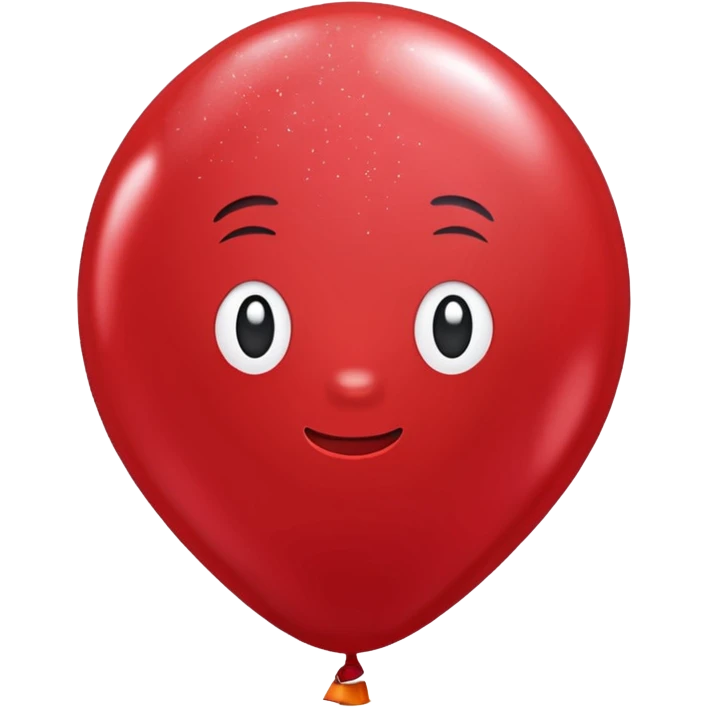 red glitter baloon emoji