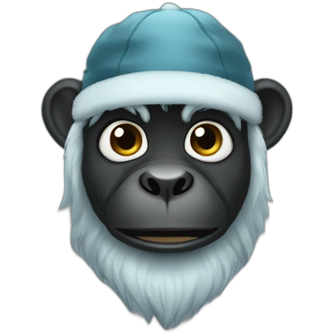Black ice monkey emoji