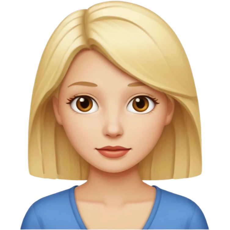 Blonde lady has sex emoji