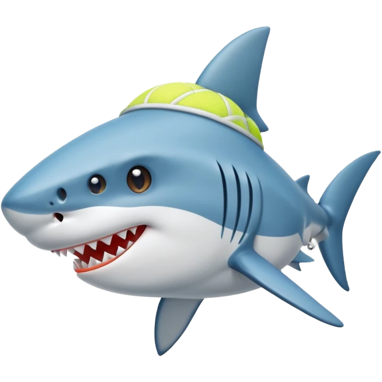 Shark with a tennis emoji