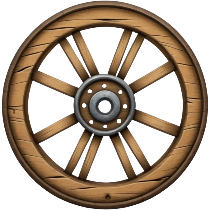 wooden cart wheel emoji